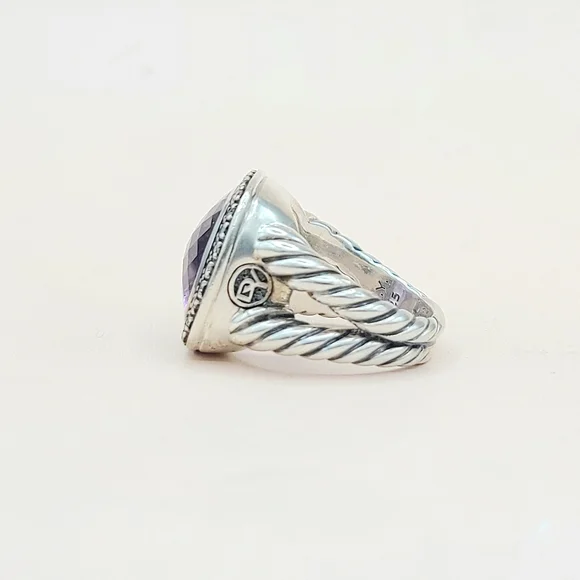 David Yurman Albion 14mm Amethyst Moonlight Ice Diamond Ring